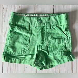 Ralph Lauren Baby Girl Green Twill Shorts Size 9 months
